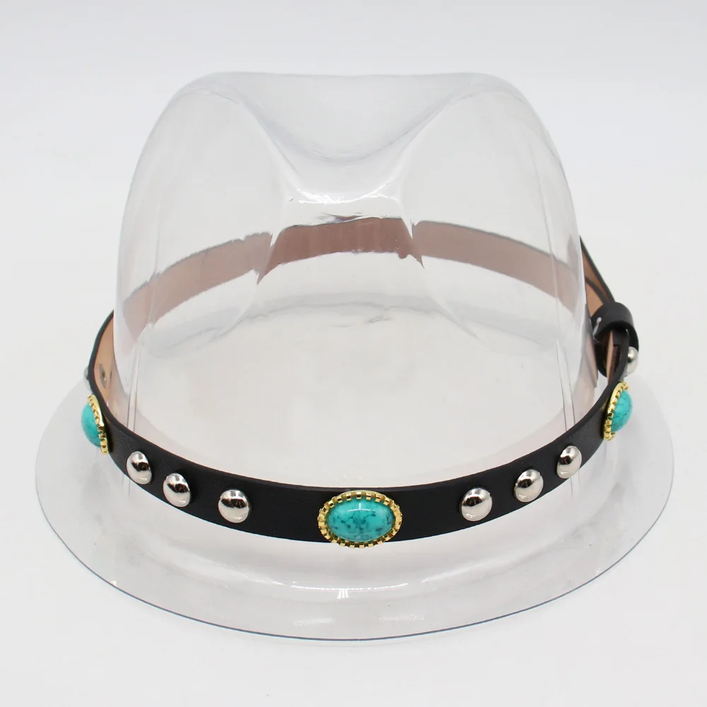 Wholesale Hats Chain  Belt Buckle Accessories Leather hat band Chain Ribbon Native Style Belts for women and men