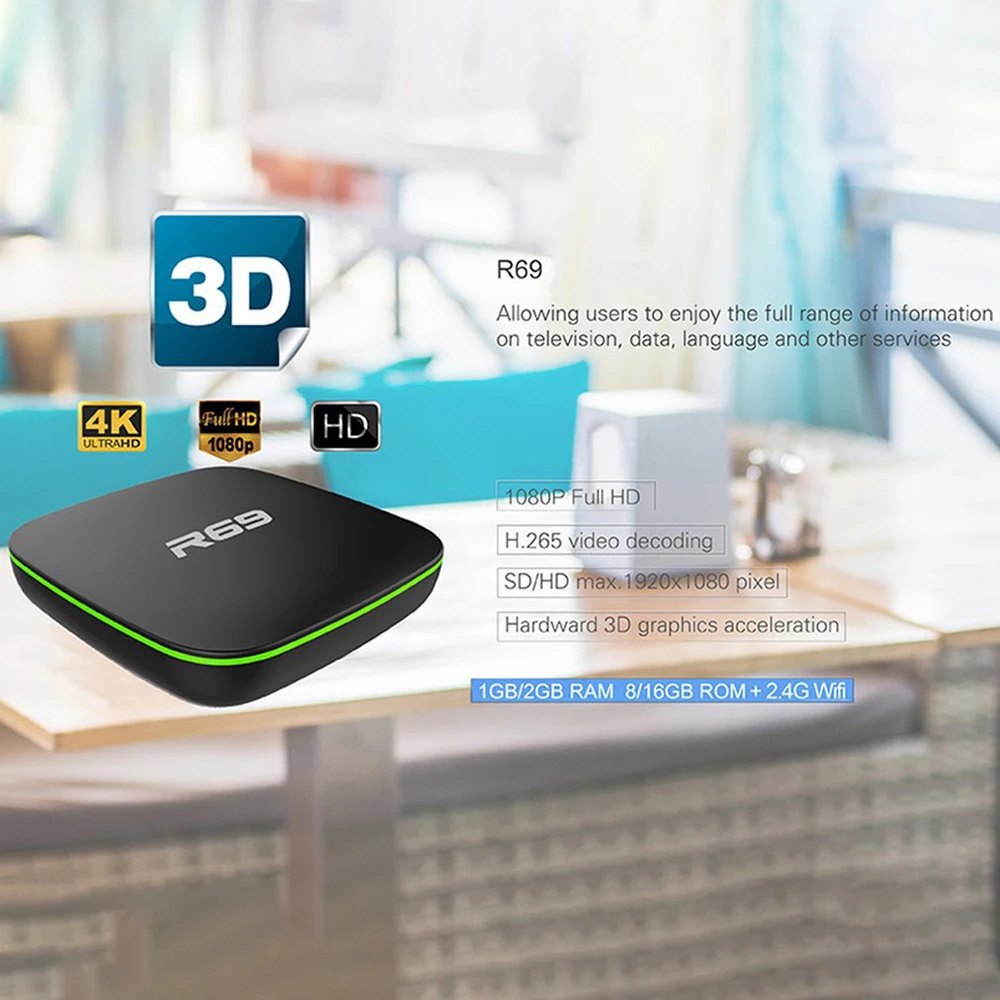 Горячая продажа ТВ-приставка Allwinner H3 1 Гб 2 RAM 8 16 ROM 4k потоковый Медиаплеер smart Android tv box