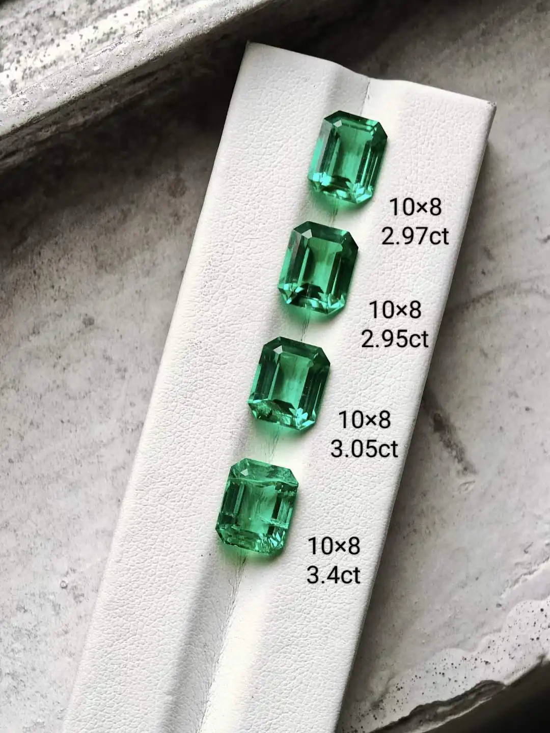 Wholesale Manufacturer Octagon Lab Grown Emerald Inclusion Price per Carat Hydrothermal Colombian Emerald for Jewelry Making