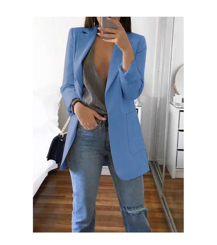 
Fashion Slim Blazers Women Autumn Jacket Female Work Office Lady Suit Business 5xl Plus Size Blazer Coat Y12311 