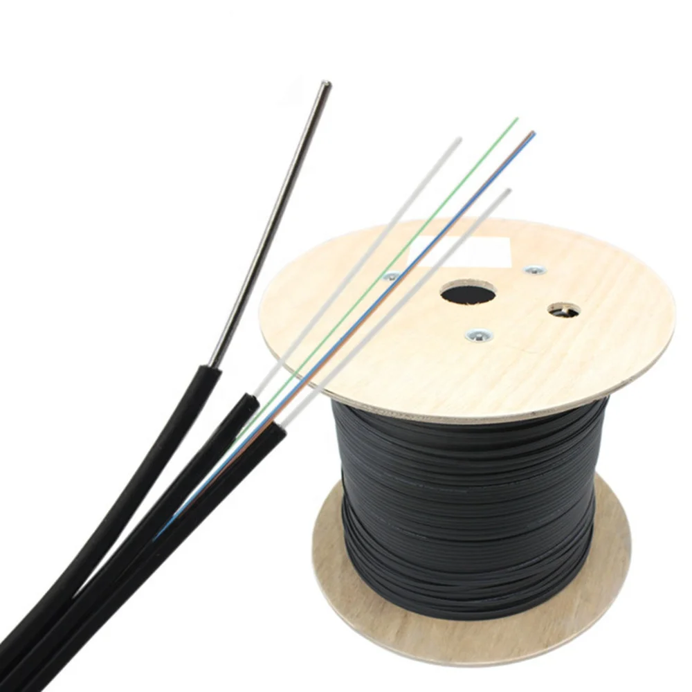 Fiber drop cable outdoor 1 2 4 core  g652d g657a  ftth single mode fiber optical cable  lszh fiber drop cable