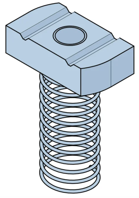 Hot sale high quality spring nut to be used in strut channel