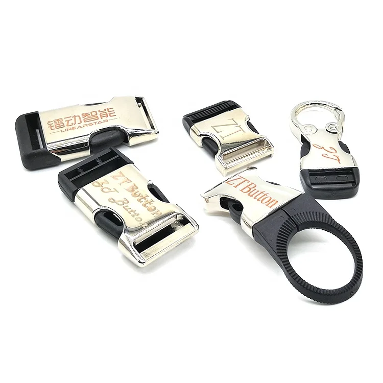 DIY plastic clip belt buckle custom laser logo buckle with quick release