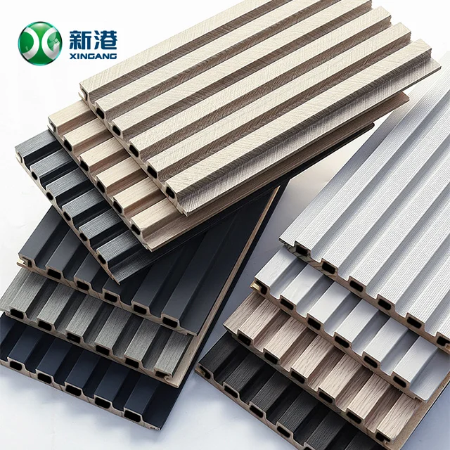 Indoor Wooden Grain PVC Wpc Interior Wall Panels Designs for Decoration