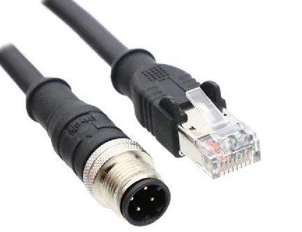 High Quality Industrial Ethernet Wire Harness M12 4 Pin connection RJ45 USB Male Female Socket M12 Plugs Cable Connector
