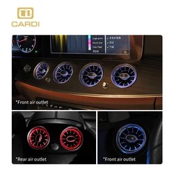 2022 New Car Air Conditioning Turbine Outlet Vent Frame 64 Color Atmosphere light LED Interior Ambient Light For Mercedes W213