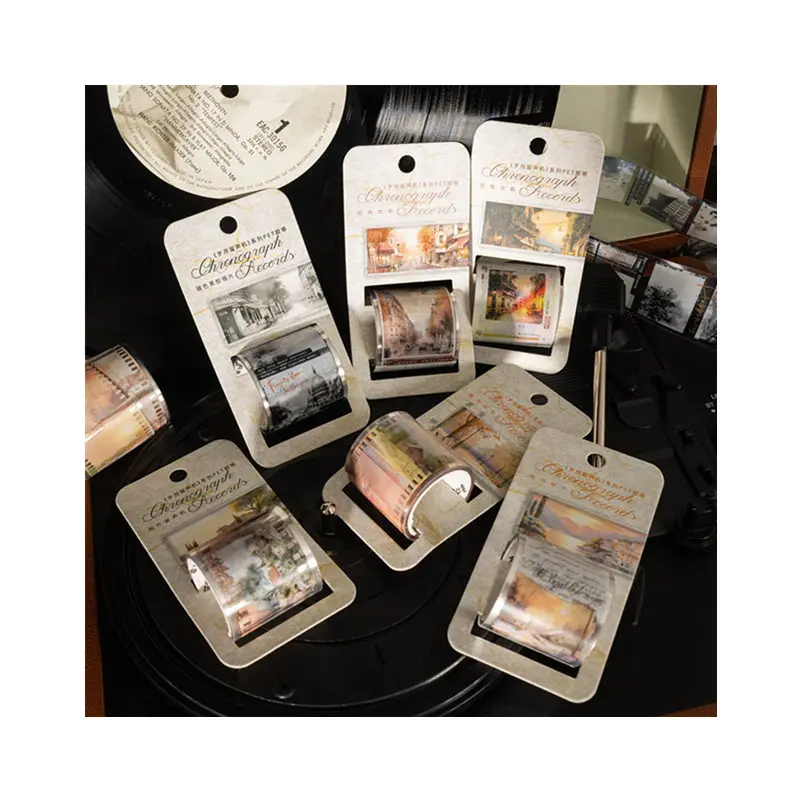 Girls Tape PET handbook vintage scrapbooks decorative stickers European Style  6 models scrapbooking supplies scrapbook paper