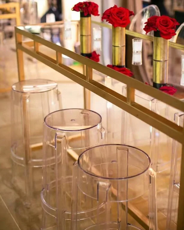 Cheap Bar Furniture High Modern Plastic Polycarbonate Stackable Crystal Acrillic Acrylic Resin Clear Ghost Transparent Bar Stool