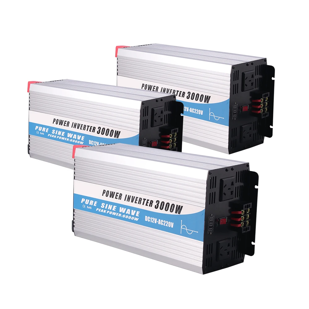 CE FCC certified full power peak output power 3000W car pure sine wave inverter 3000w