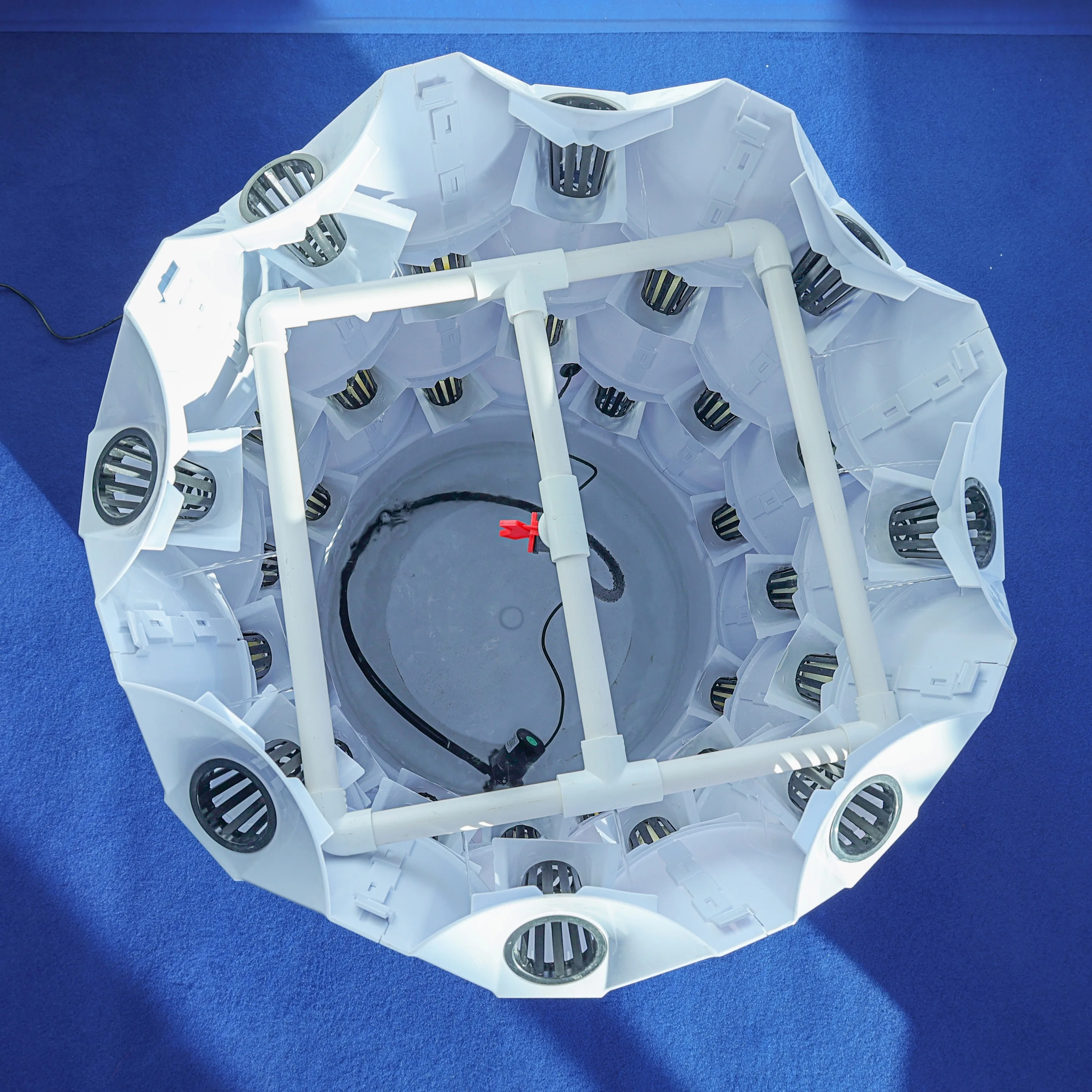 tower aeroponics garden vertical with 4 led light