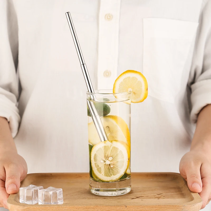 Approved Collapsible Foldable Metal Cocktail Straw