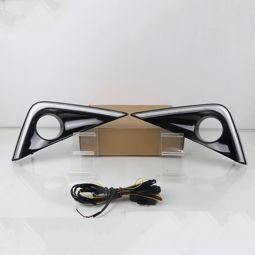 Auto Daytime Running Light LED DRL Front Foglight Head Fog Lamp Body Kit Upgrade Accessories For 2018 2019 Toyota RUSH
