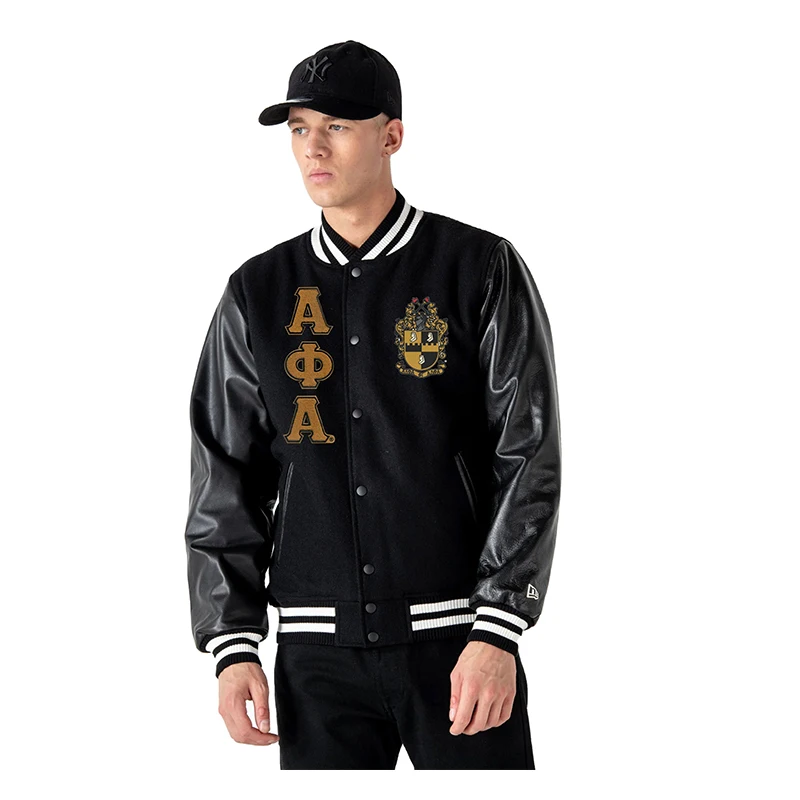Wholesale custom logo baseball bomber mens letterman casaco veste jacke giacca varsity jacket