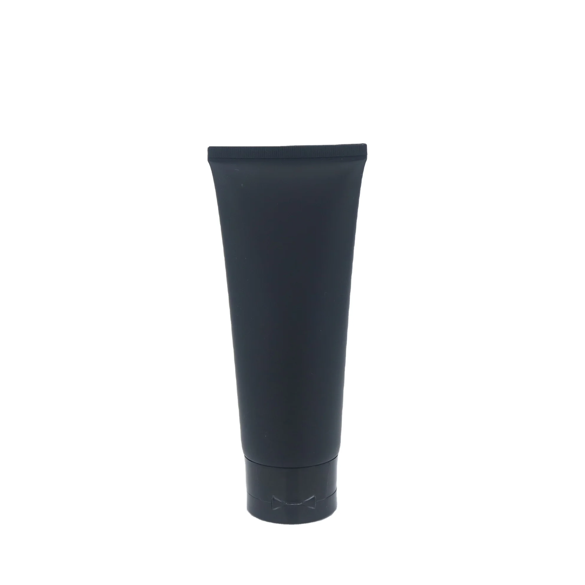
Empty 100ml Black Matte Cosmetics cream Packaging PE tube with flip top cap 