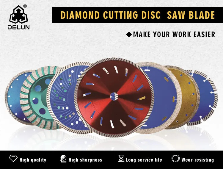 DELUN 7 Inch 180 mm High Performance Cutting Stone Diamond Band Saw Blade Factory Supplied China Hot Press Industrial
