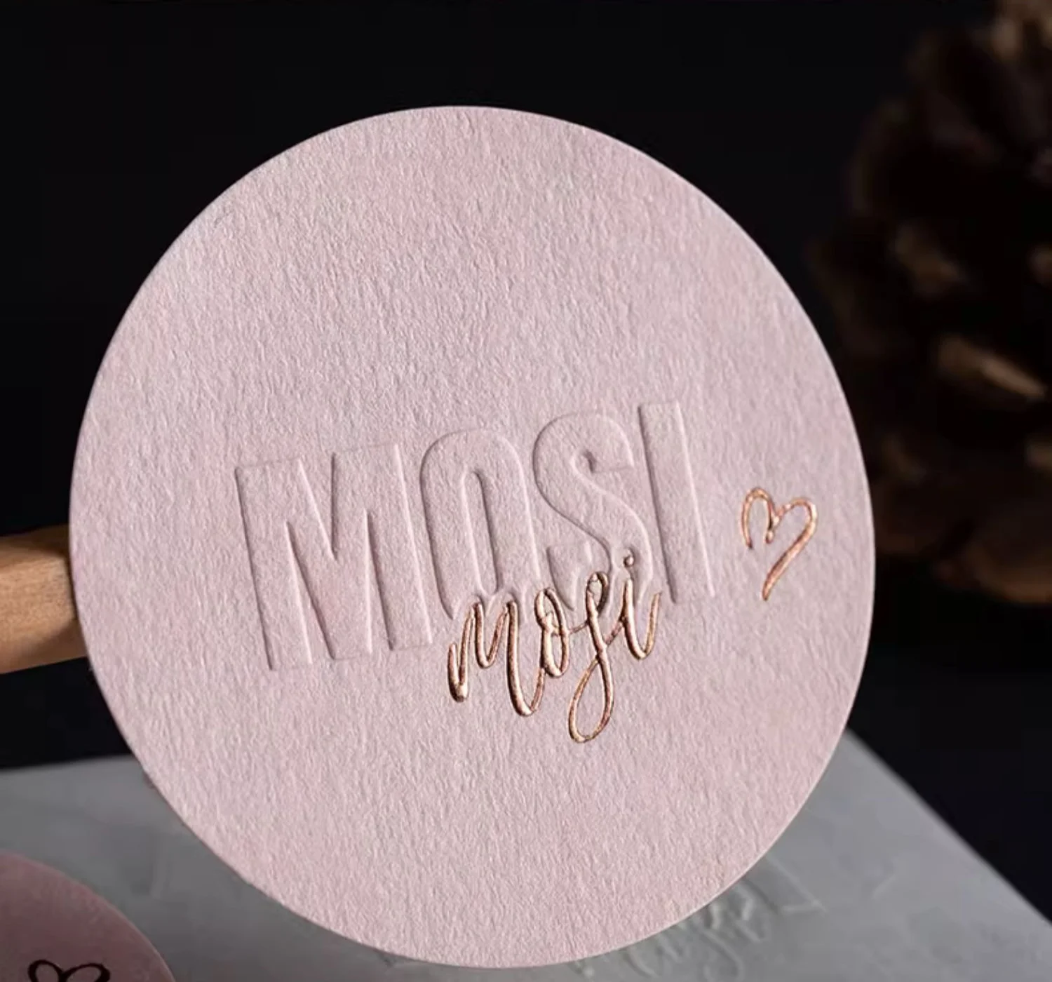 Custom logo self adhere special texture paper stamping foil Metallic 3D embossed logo stickers packing labels