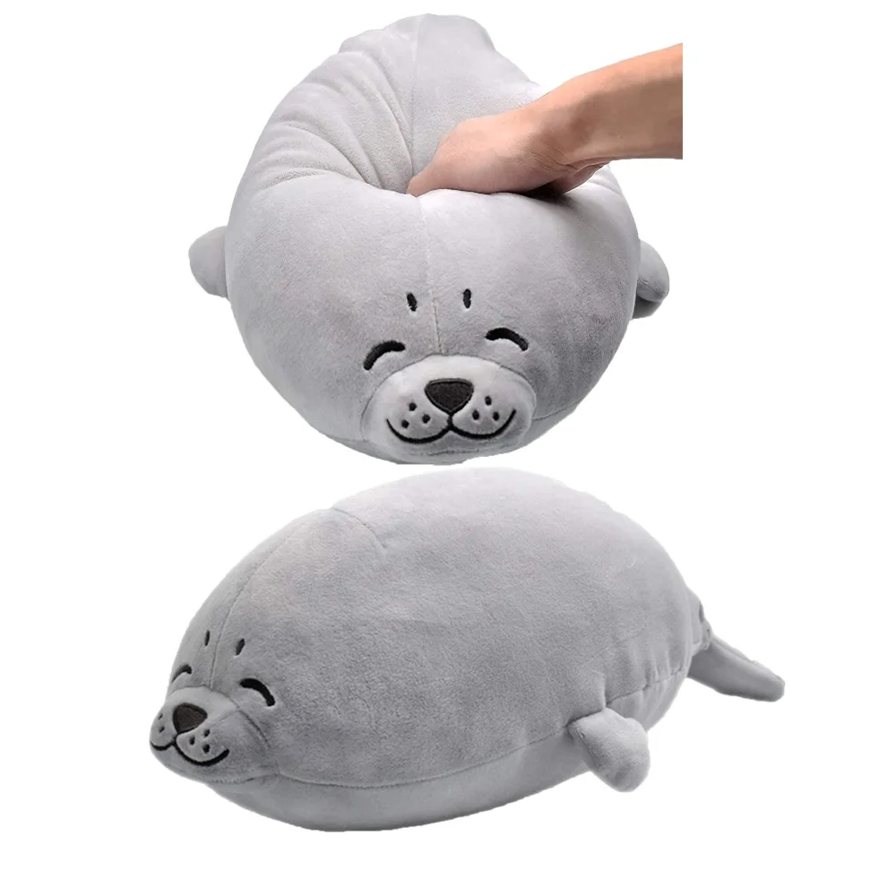 Super Squishy Seal Plush Pillow Cute Stuffed Sea Animals Seal Lion Toys Soft Cushion For Children Birthday Presents