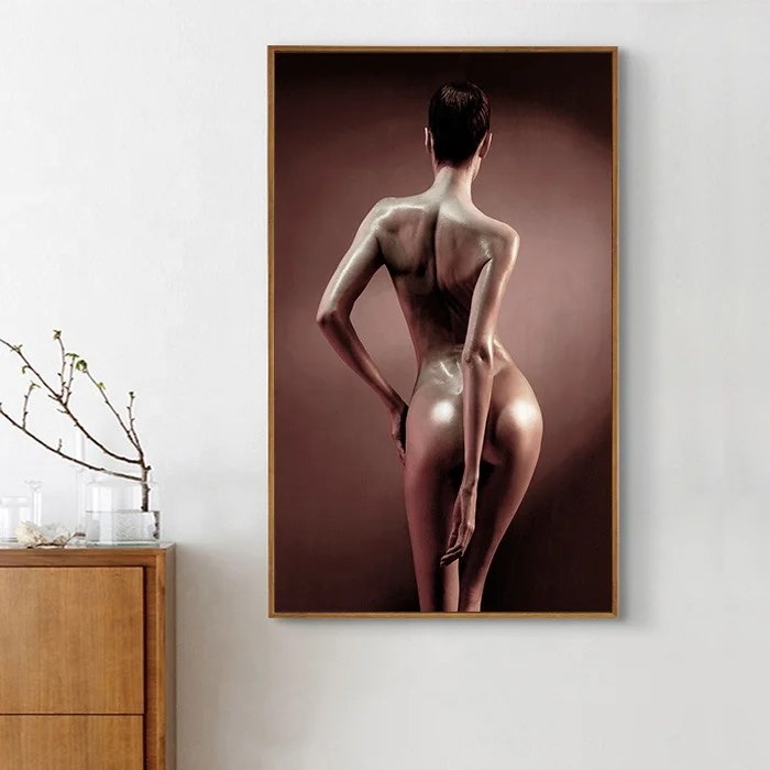 Customize Large Decorative Canvas Print Wall Art Sexy Woman Nude Print on Canvas Framed Canvas Cuadros