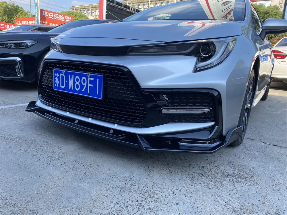 Gloss black body kit front bumper lip for TOYOTA  LEVIN 2019-2021 spoiler car