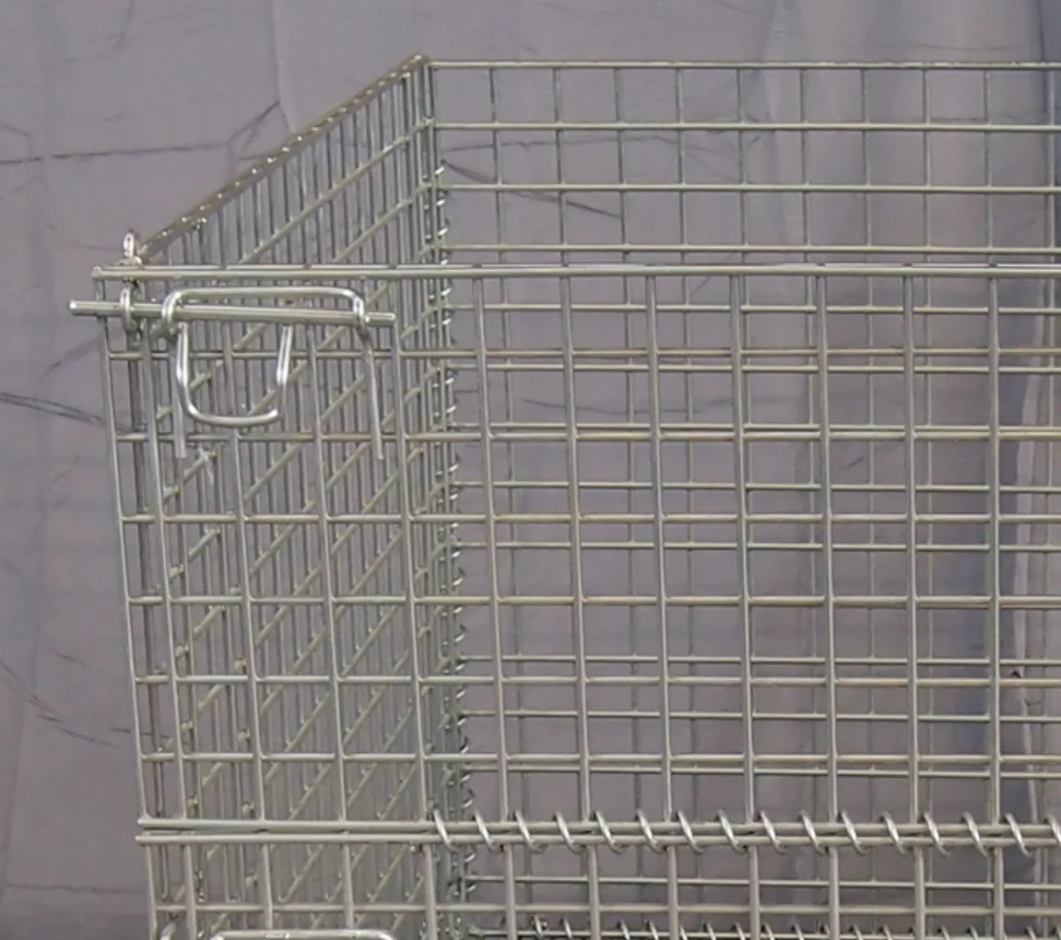 BHK34 Foldable and Stackable Mesh Box Wire Cage Pallet wire mesh container with high quality