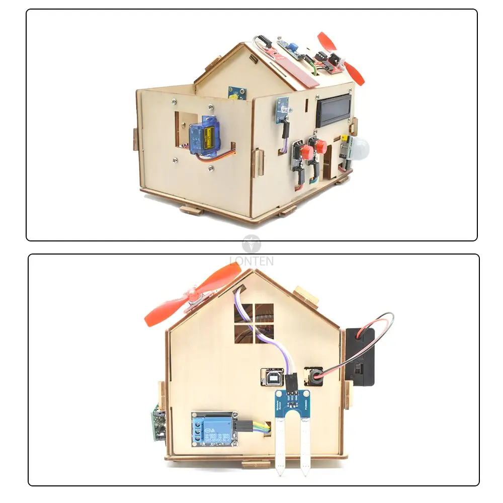 Lonten custom Smart Home Kit for Arduinos Starter Electronic Learning Kit Remote Control House DIY Project STEM Programming