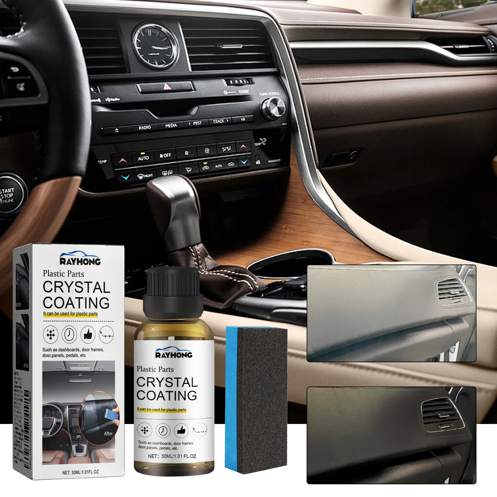 Wholesale Plastic Restoration Gloss Mild Cleaning Dirt Durable Dustproof Automotive Interior Cleaning Refurbishment Agent