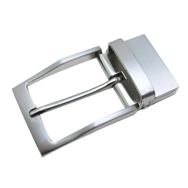 New Reversible Casual Belt 35mm Zinc Alloy Clip Pin Buckle Perforated Design Belt Head Trouser Webbing Leather Strap Pin Buckles