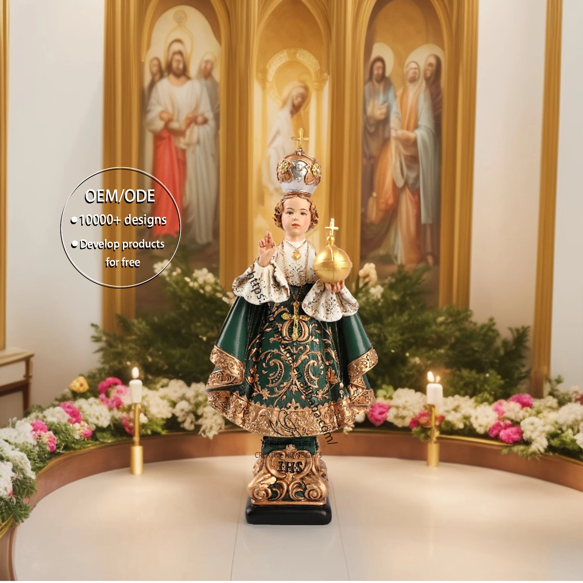 Factory wholesale catholic religious statues resin looking for catholic religious items power in name of jesus statue