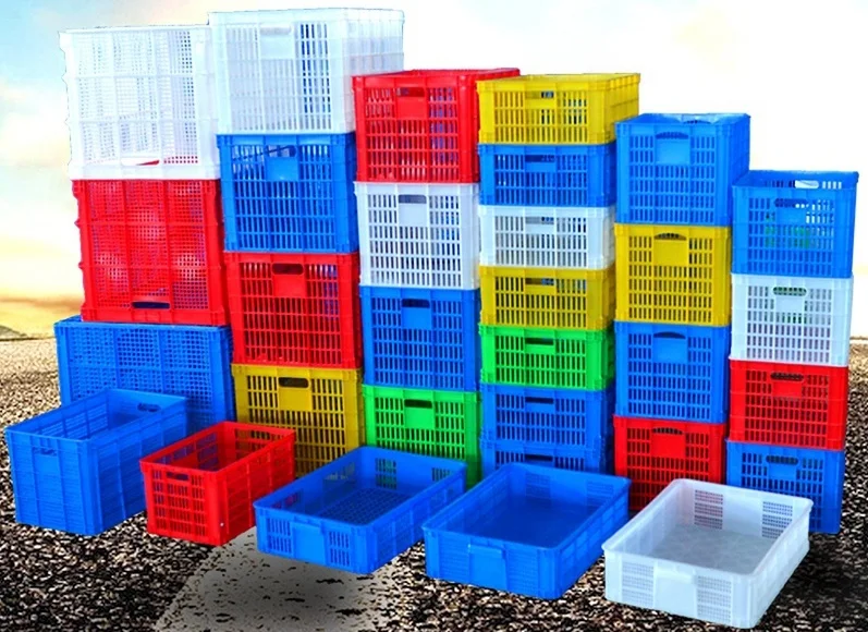 plastic injection molding machine production line for plastic fruit vegetable crate box making