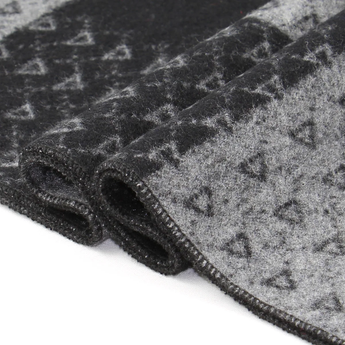 Winter Grey Black Scarf Men Zhejiang Scarf Manufacturers Wool And Polyester Shawls And Scarves For Man