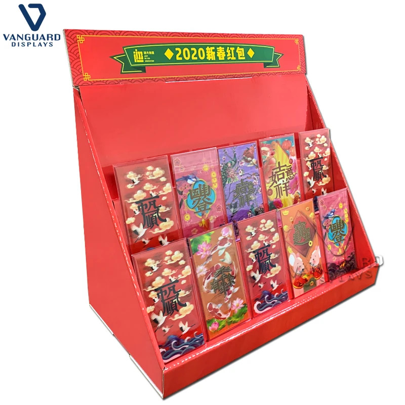 Custom Corrugated Cardboard Counter Top Display Stand, PDQ Display Box for Chain Store, Supermarket Promotion