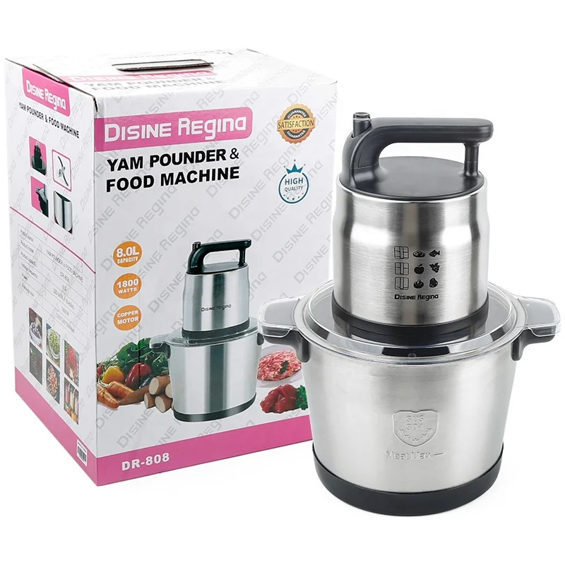 Best price meat electric chopper food chopper commercial meat grinder glass bowl meat chopper machine 8L