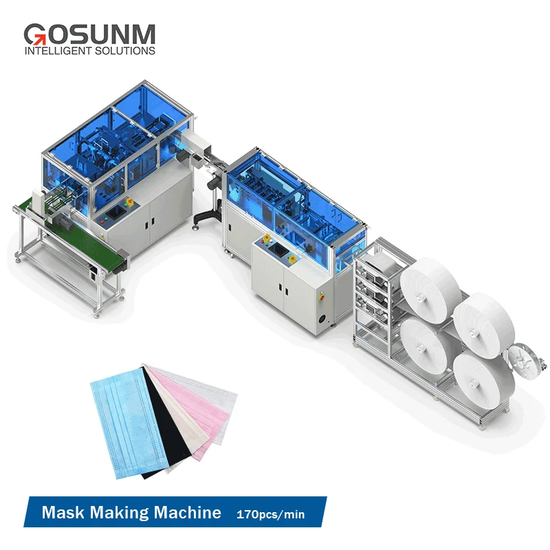 Ear loop disposal 3 lys face mask making spot ultrasonic welding machine surgical mask making machine