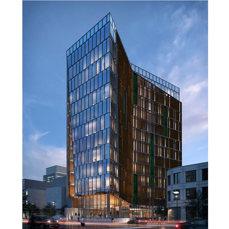 House Exterior Wall Cladding Fire Rated Facade Supply Glass Aluminum Curtain Wall