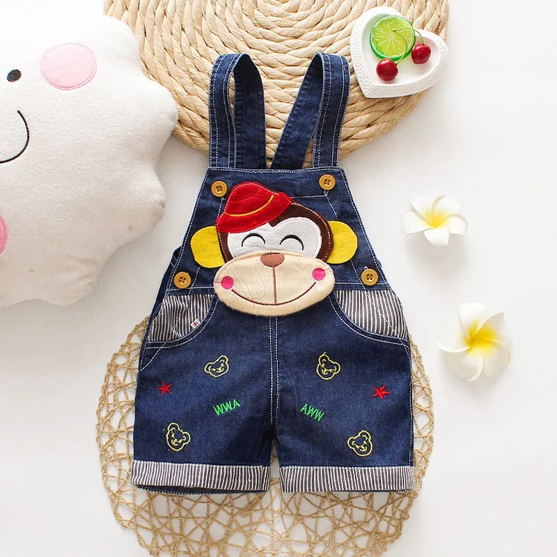
Baby Summer Short Overalls Boy Shorts Jeans Soft Dungarees Toddler Boys Clothing Clothes 0-3 Years Kids Denim Short Pants 