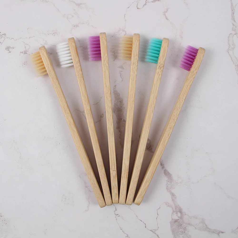 Eco-friendly Bamboo Traveling Portable Tooth Brush Biodegradable Oral Heads Travel Case Toothbrushes With Medium Bristle