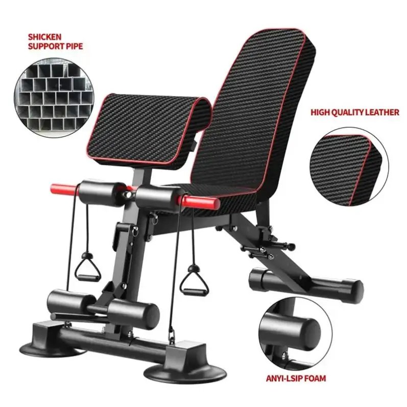 Folding Dumbbell Bench Height Adjustable Incline Exercise Bench, Multi-Functional Home Gym Strength Training Fitness Workout St