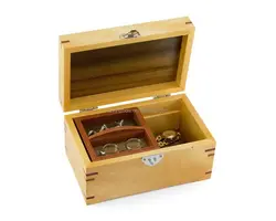 Custom Creative Gifts Luxury Wood Hinged Perfume  Box Packaging