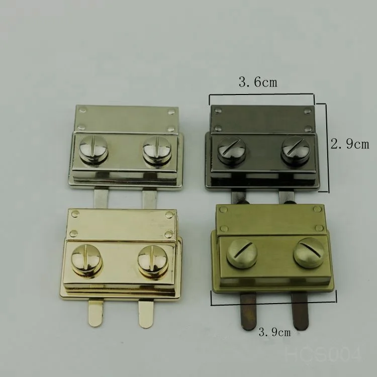 Factory supply bag accessories high quality zinc alloy bag lock for leatherbags