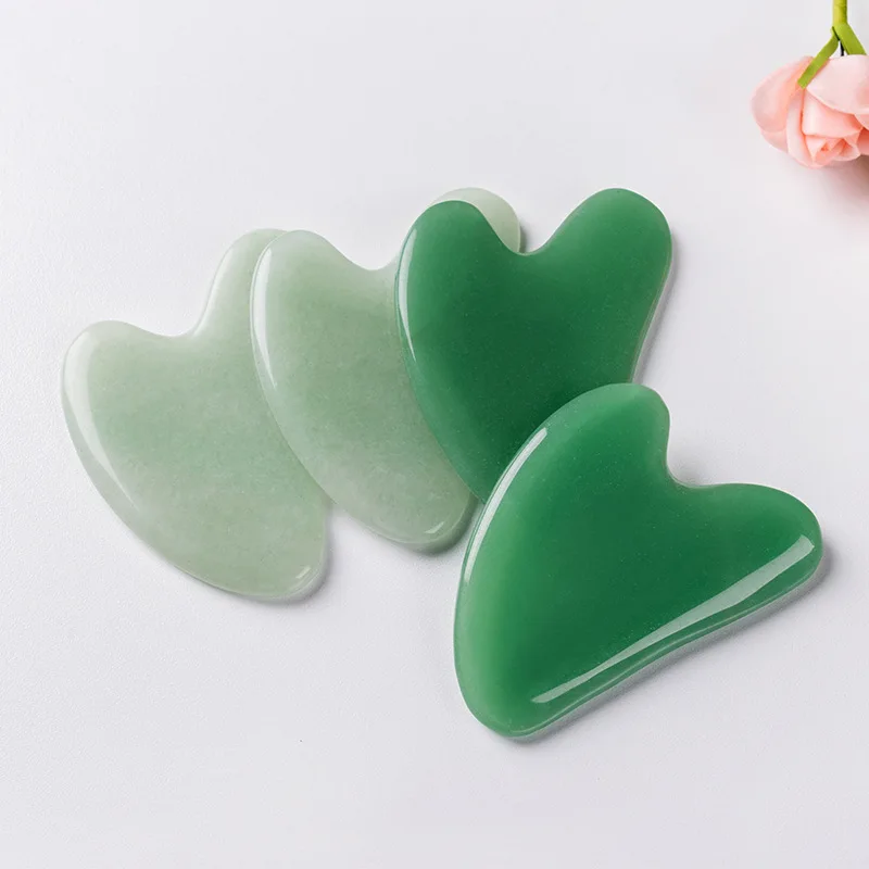 
Factory wholesale jade guasha stone heart shape gua sha scraping massage tool gua sha stone 