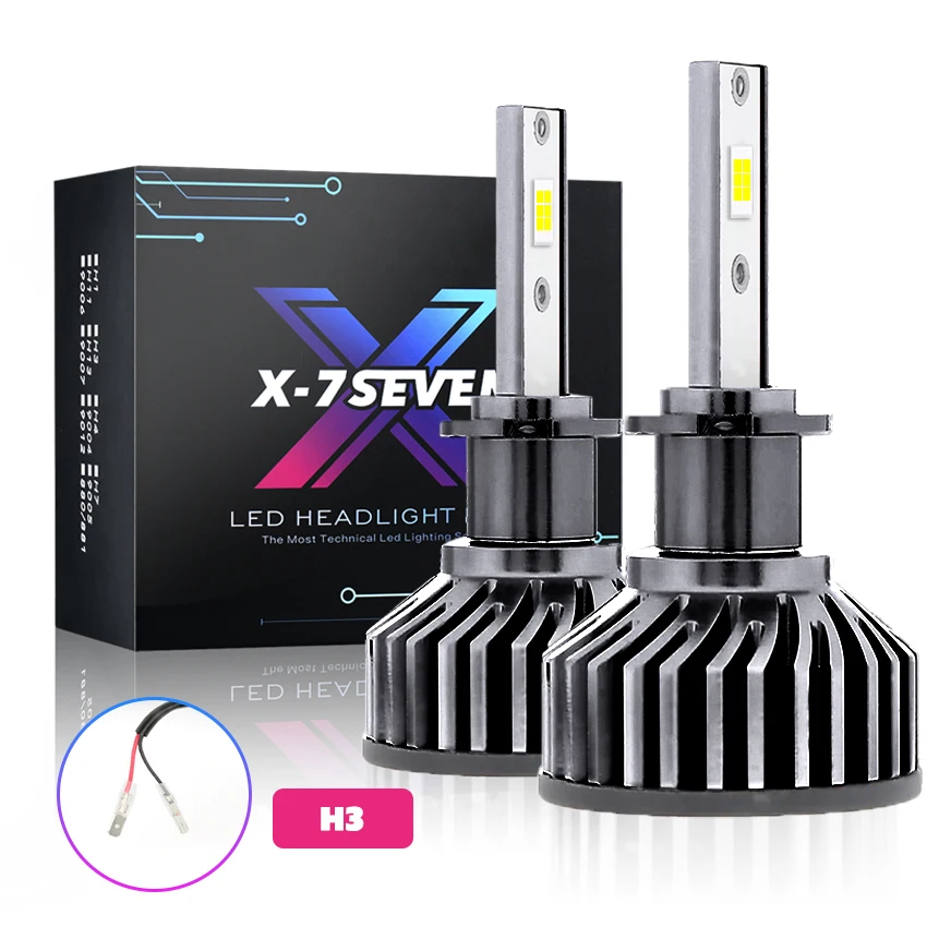 X-7SEVEN Высокое качество 75 Вт 7500LM H4 H1 H11 H7 9004 9005 9006 9012 светодиодный свет для автомобильных фар