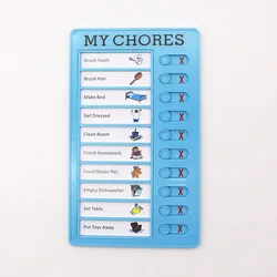 Custom Colorful Plastic Checklist Board with Detachable Card To Do List for Home Routine Planning My Chores Memo Board Checklist