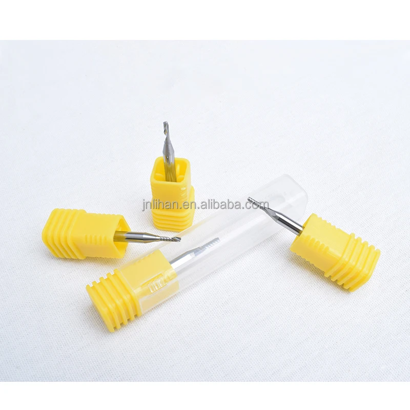 Tungsten steel 3.175mm single flute spiral carbide end mill milling cutter wood milling cutter cnc router bit for wood