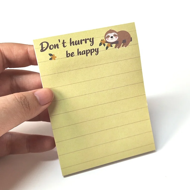 Cute Supplier Custom Shape School Office Cartoon Students Kids Sticky Notes Memo Pad