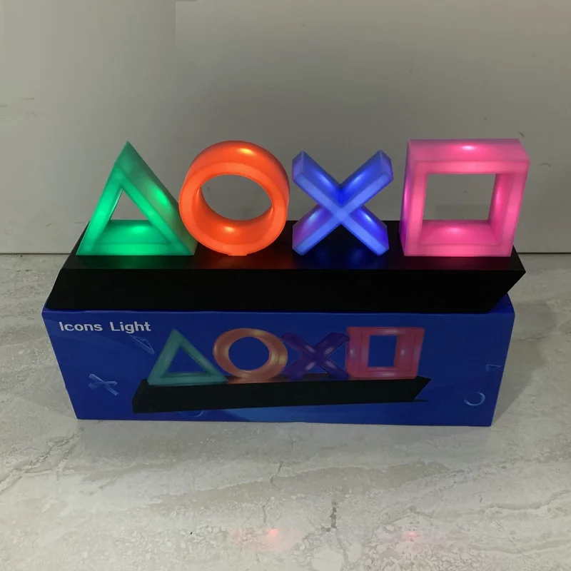 Значки освещение новый продукт украшение PS4 компьютерная комната Иконка свет USB зарядка Звуковое управление светодиодная игровая декоративная лампа