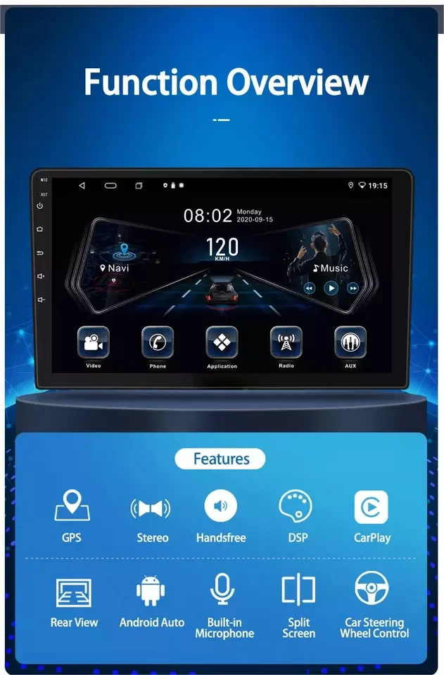 Universal 9/10Inch Android Multimedia Player Car Dvd Player car  Frame Car Android Radio