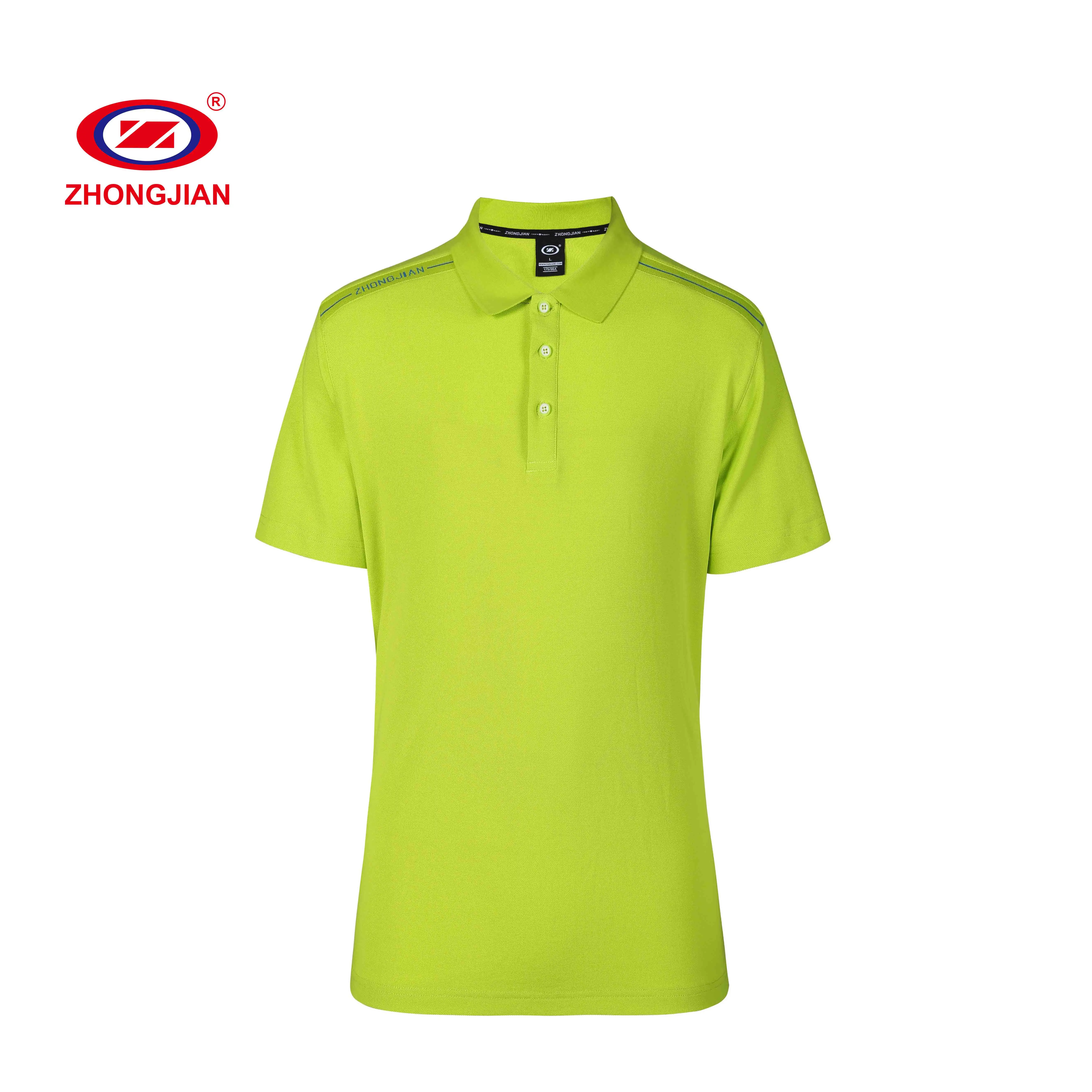 Golf Polo Shirt Green Plain Blank Short Sleeve Shirt Sport T-shirt For Men