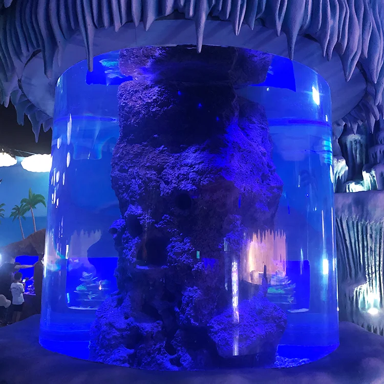 outdoor acrylic aquarium cylinder set wall  fish bowl acryl cylinder  acrylic aquarium cover