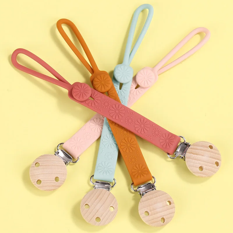 Food-grade silicone pacifier clip chain hotselling baby pacifier clip bpa free pacifier clip for baby