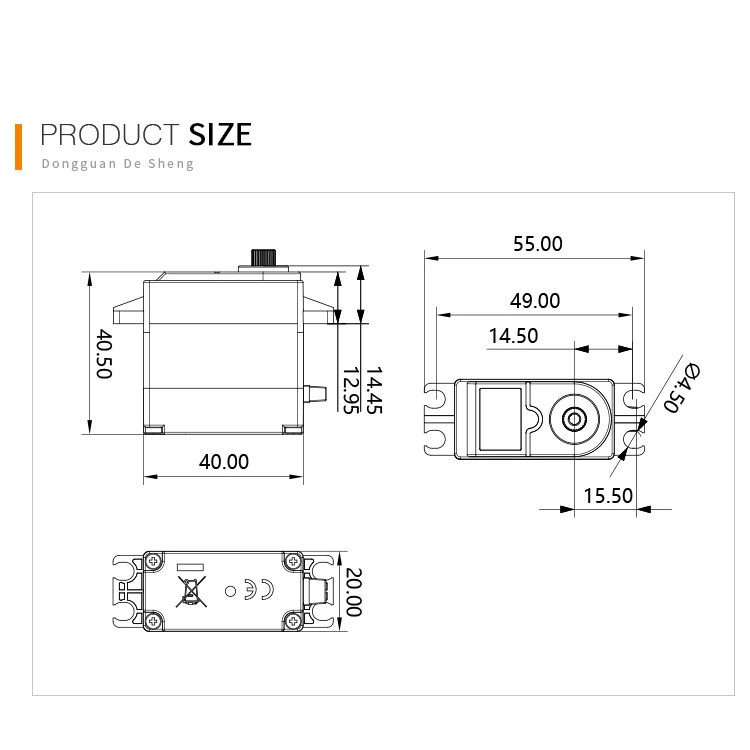 Waterproof 35KG Large Torque Digital Servo for 1/10 Scale RC Crawler Car Model
